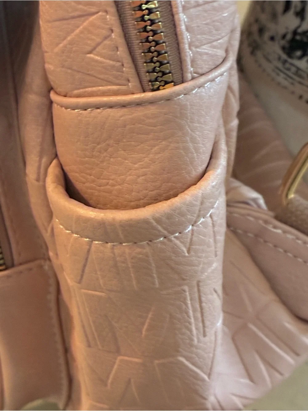 Quilted Pink Women's Backpack with Gold-Tone Logo Accent-Milan